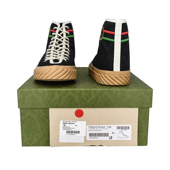 Gucci Men's GG Interlocking on Original GG Canvas High Top Sneakers - Picture 6 of 9